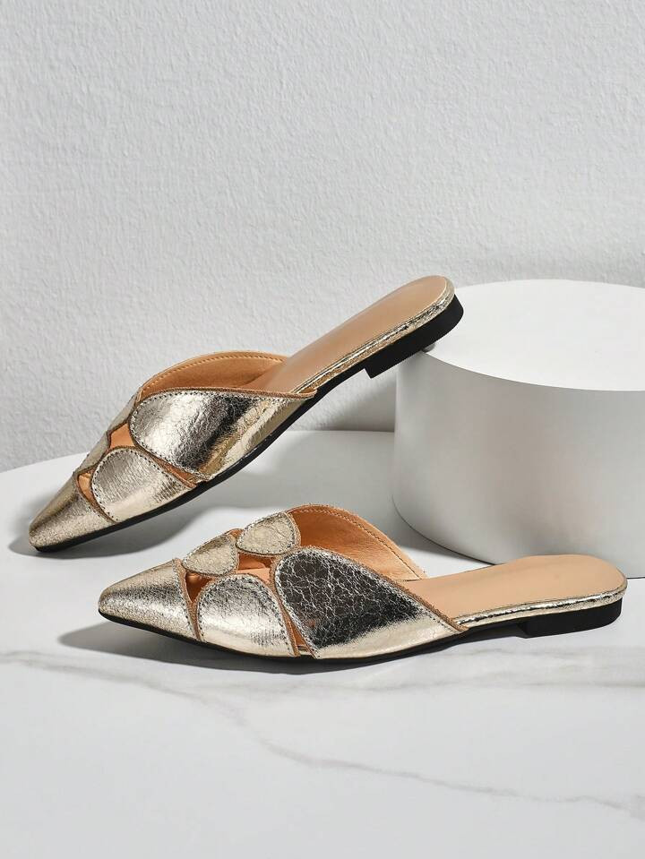 New Arrival Women's Closed Toe Flat Shoes With Cut-Out Design, French Style, Fashionable For Summ... | SHEIN