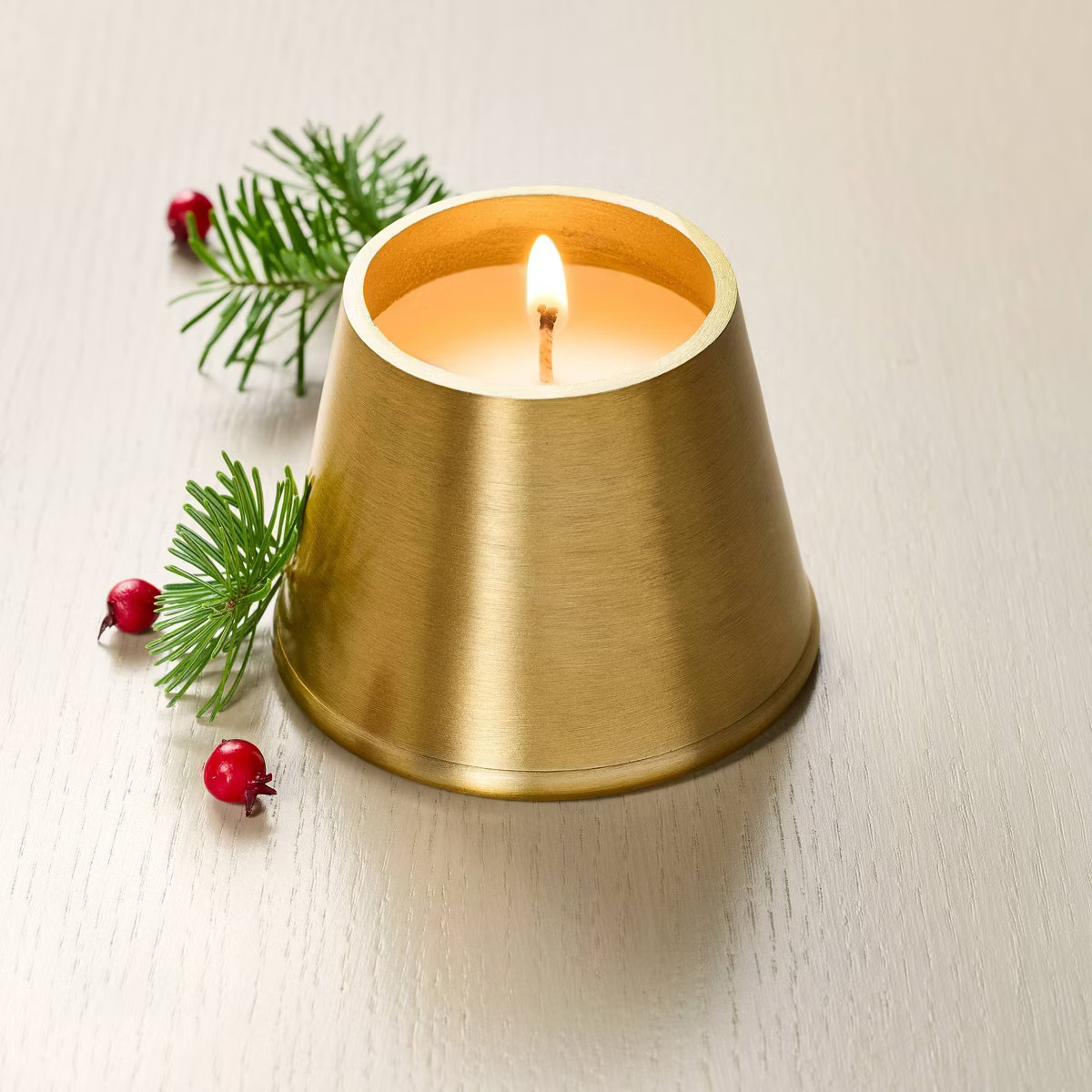 Small Brass Balsam and Berry Bell Jar Candle 4.58oz - Hearth & Hand™ with Magnolia | Target