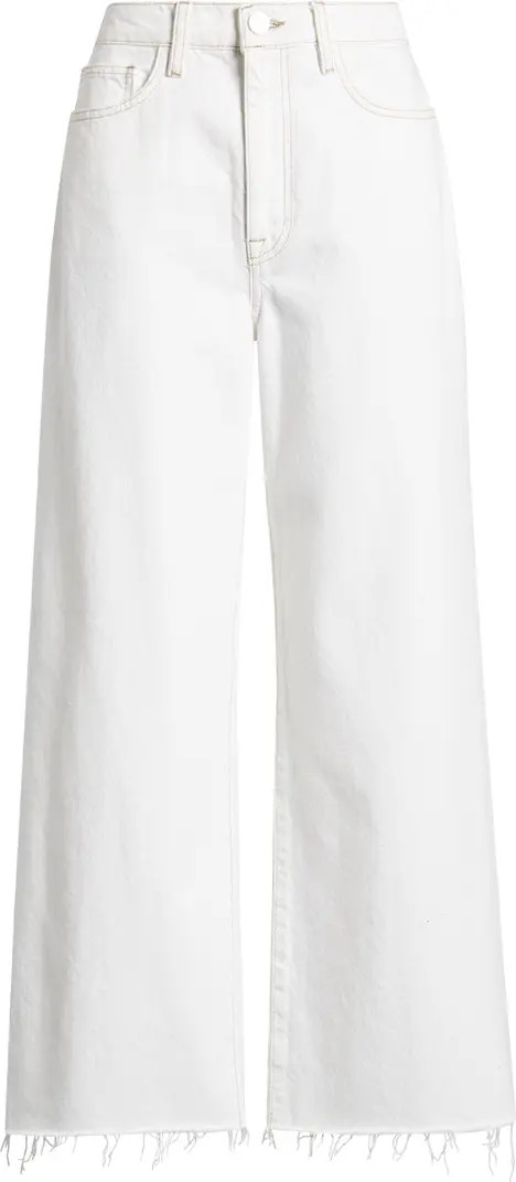 FRAME Le Jane Fray Hem Crop Wide Leg Jeans | Nordstromrack | Nordstrom Rack