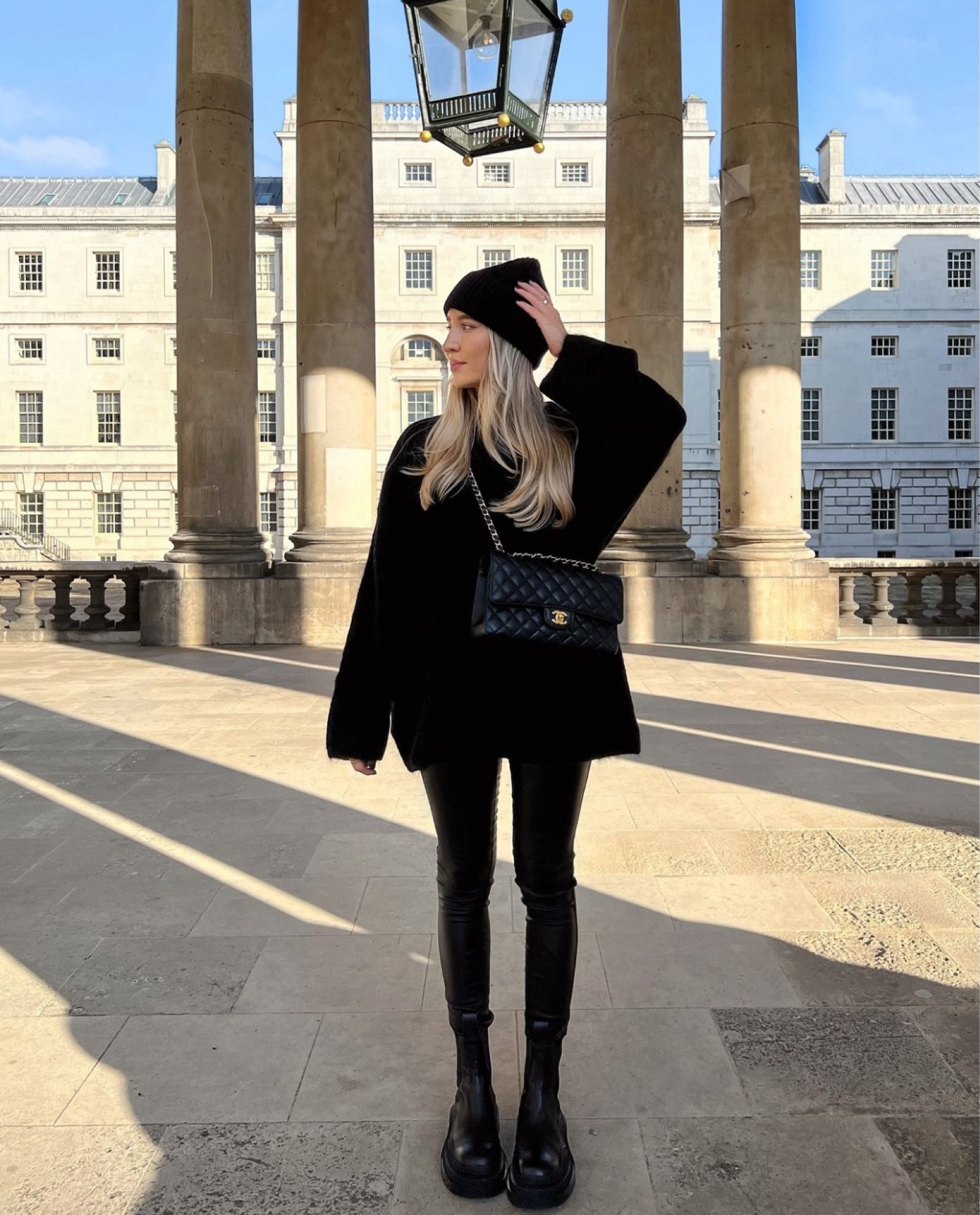 All black fit for the ultimate cosy level 🖤 oversized mohair jumper, styled with black leather look leggings and chunky boots

#FashionMonth #LTKautumn