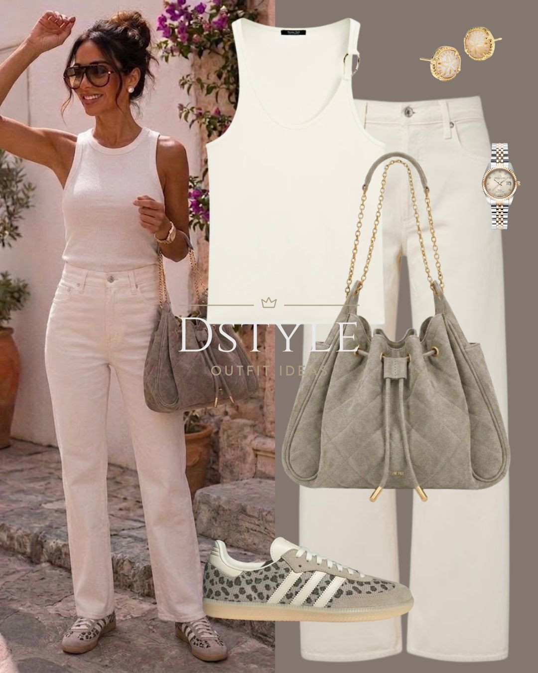 The star of the show? These viral leopard print Adidas sneakers 🐾 Building an entire casual look around them by keeping everything else clean with an all-white outfit.

Leopard print sneakers, Adidas Spezial, Adidas Samba, all white outfit, neutral street style, summer footwear trends.

#LTKootd