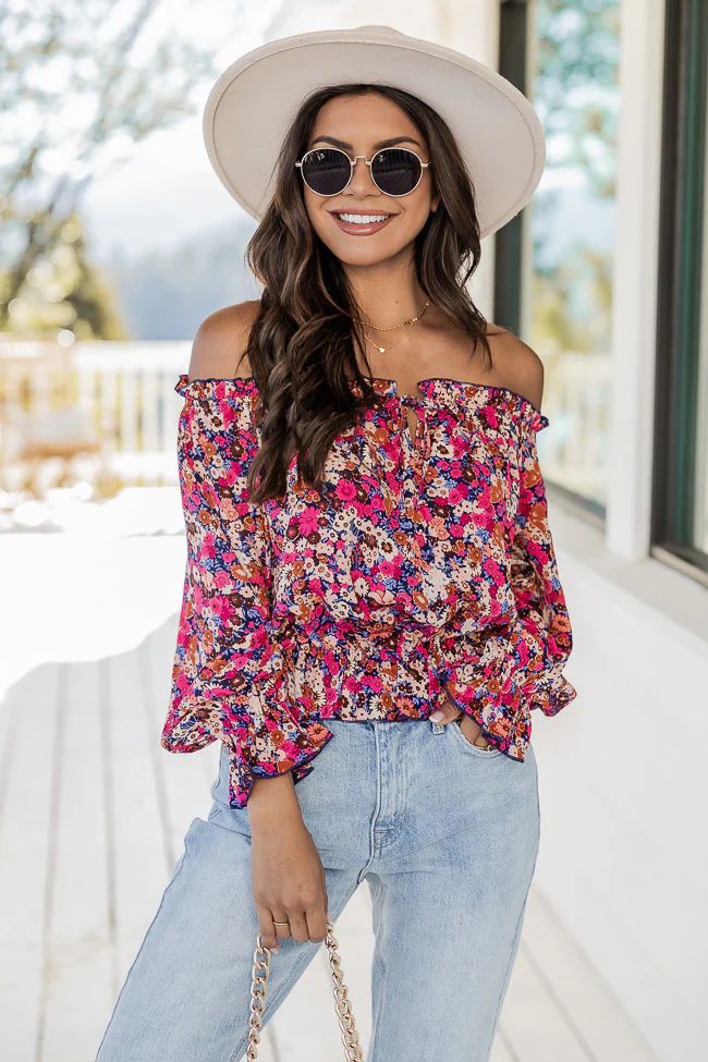 Capture Those Moments Multicolor Floral Blouse | Pink Lily