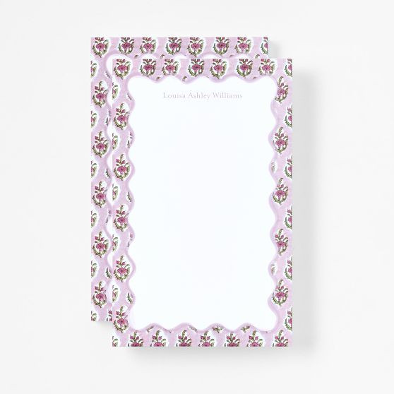 Personalized Block Print Stationery Notepads, Set of 2 | Mark and Graham