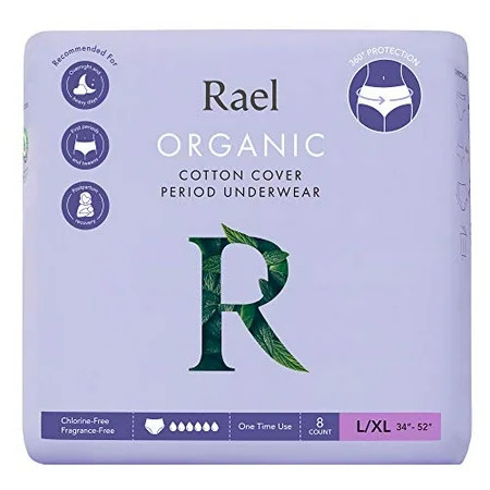 Rael Organic Disposable Overnight Underwear - Panty Style Wearable Period Underwear Pads Postpartum  | Walmart (US)