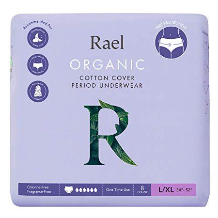 Rael Organic Disposable Overnight Underwear - Panty Style Wearable Period Underwear Pads Postpartum  | Walmart (US)