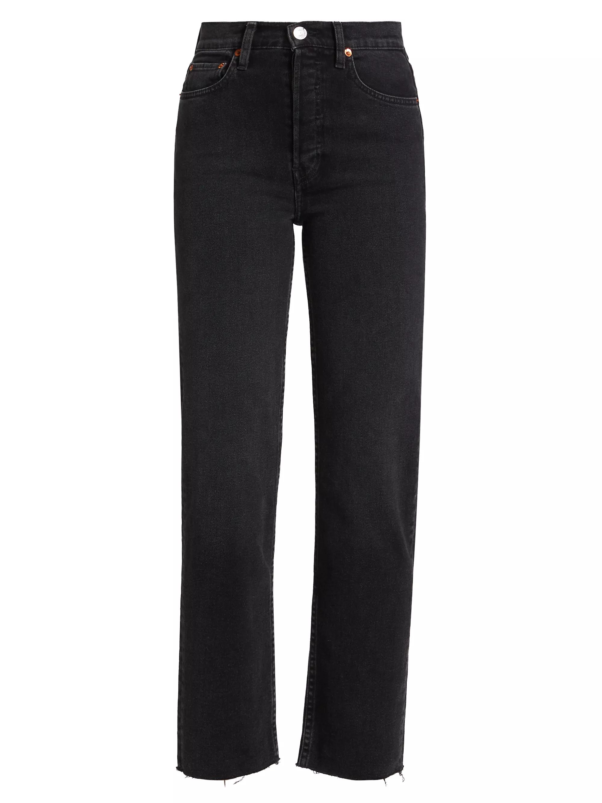 70s Stove Pipe High-Rise Stretch Crop Jeans | Saks Fifth Avenue