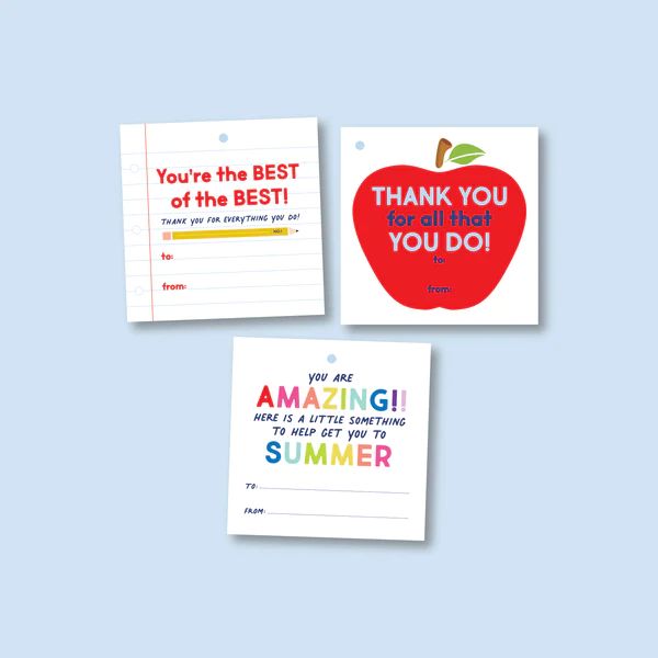 **PRINTABLE** Teacher Appreciation Gift Tags | Joy Creative Shop