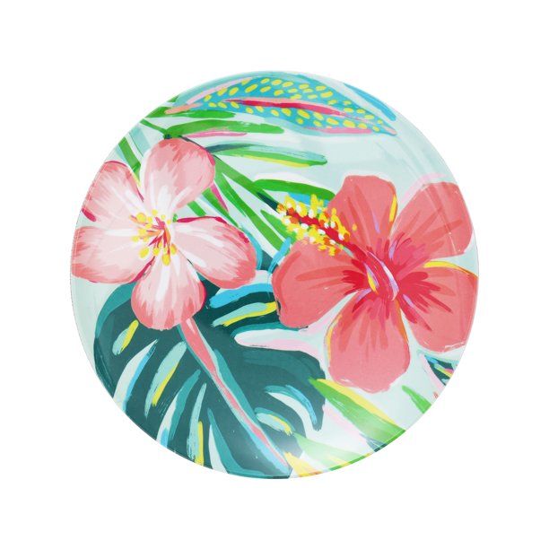 Mainstays Summer Melamine Dinner Plate, Multicolor Floral | Walmart (US)