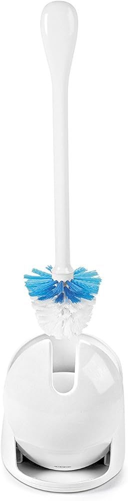 OXO Good Grips Compact Toilet Brush & Canister, White, 6" x 4-3/4" x 17-1/4" h | Amazon (US)