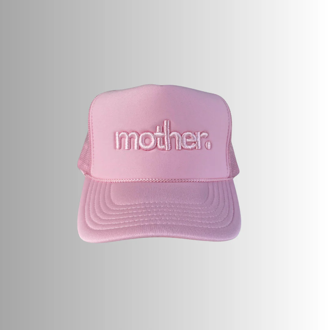 "mother." Embroidered Trucker Hat - Flamingo Pink | Mother Hats