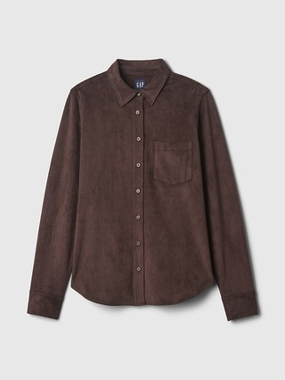 Vegan Suede Classic Shirt | Gap (US)