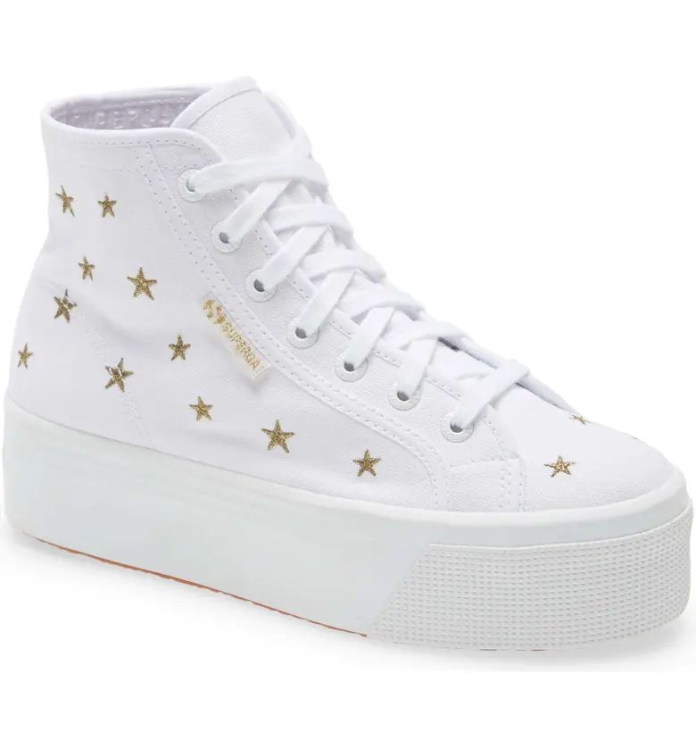 2705 Embroidered Platform High Top Sneaker | Nordstrom