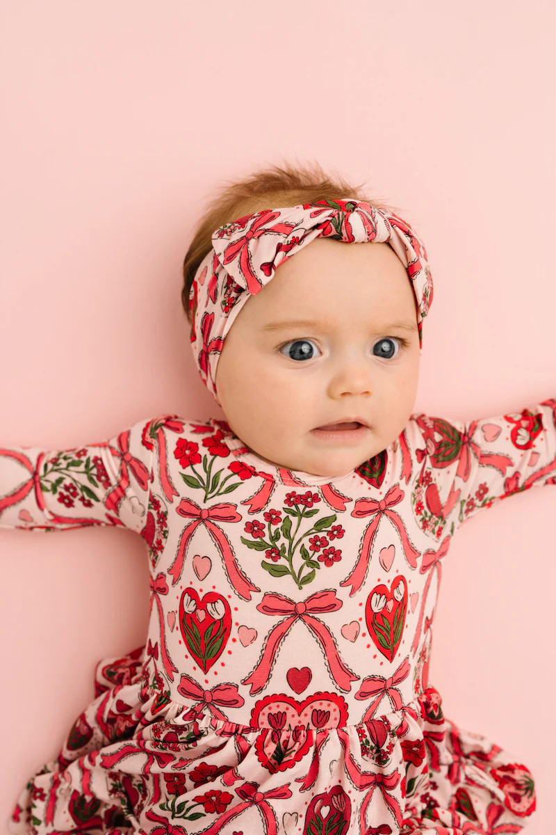 Sweetest Valentine Long Sleeve Bodysuit Bamboo Dress | Little One Shop Co