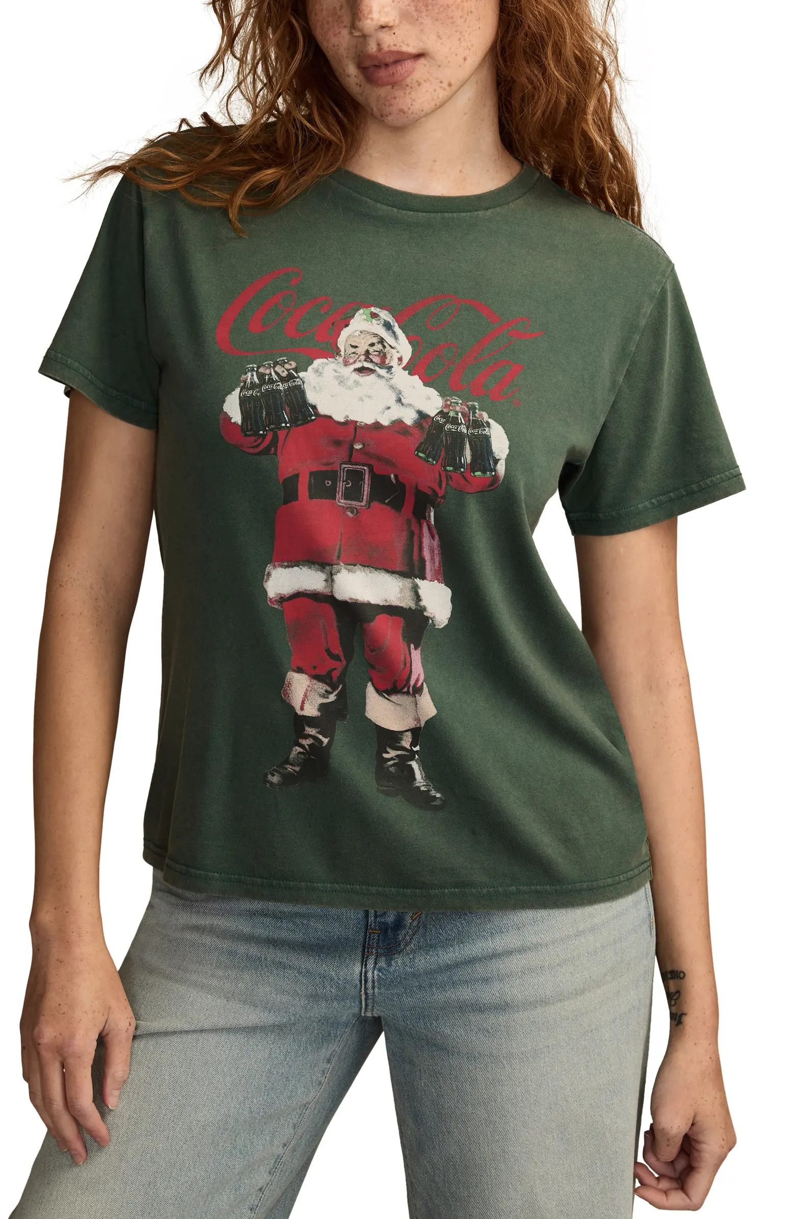 Coca-Cola® Classic Santa Cotton Graphic T-Shirt | Nordstrom