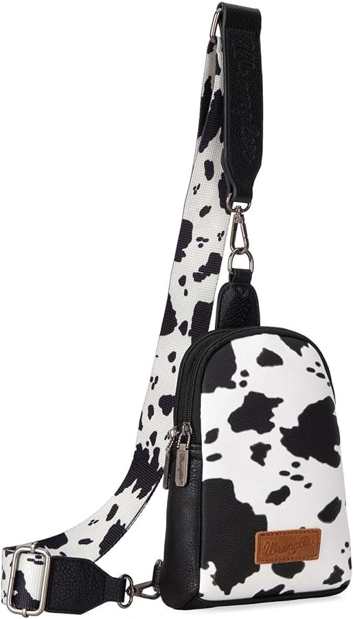 Wrangler Cow Print Crossbody Bags for Women Western Sling Bag with Adjustable Starp Cross Body Pu... | Amazon (US)