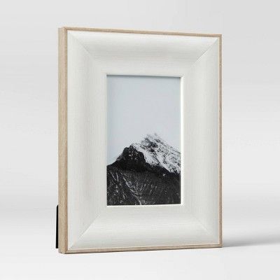4" x 6" Wide Woodgrain Picture Frame Art White - Threshold™ | Target