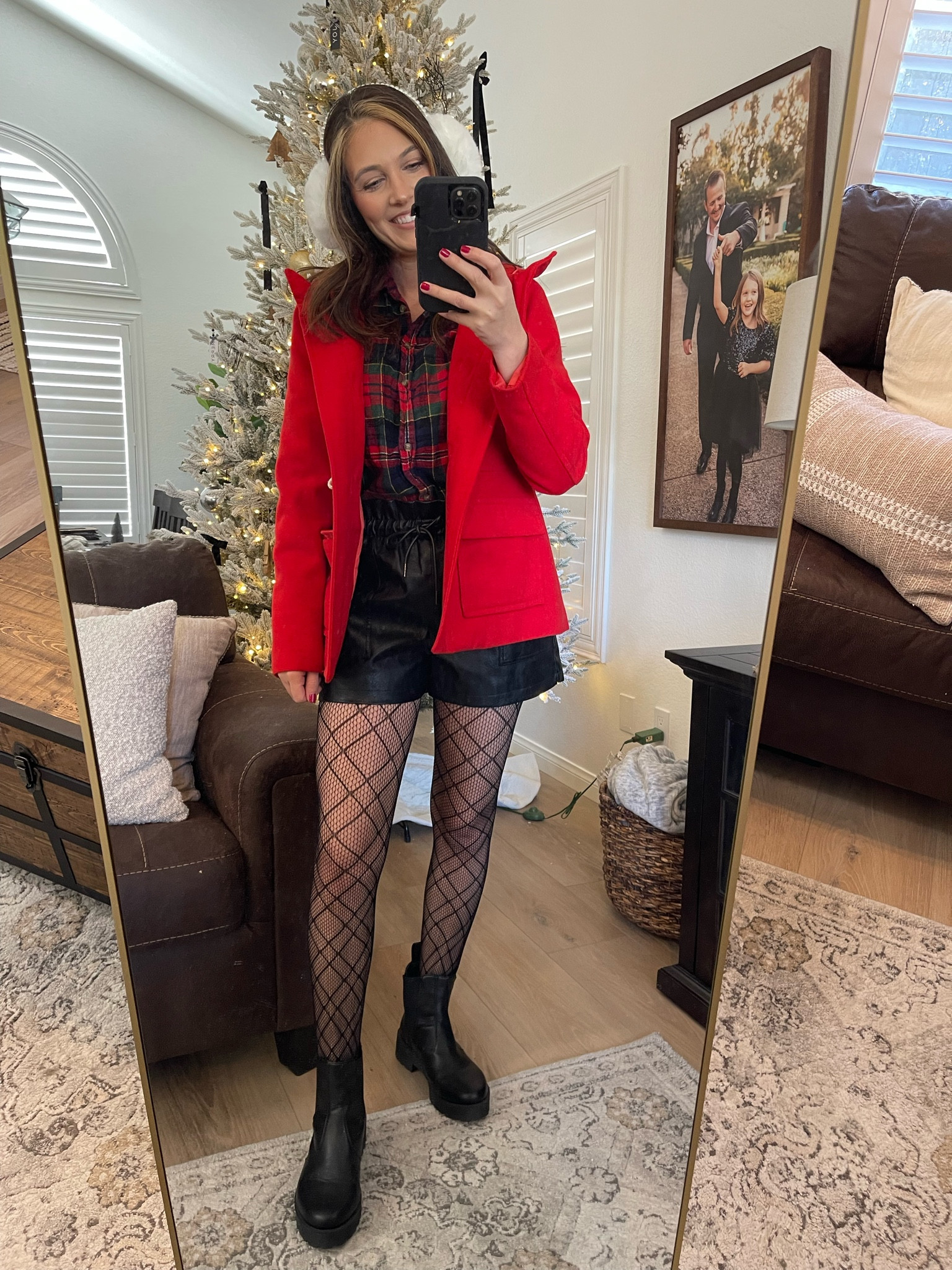 Styling a flannel this holiday season…

Shorts size medium (size up if in between)
Linked similar ear muffs, jackets, flannels, boots and tights. 

#LTKsalealert #LTKstyletip #LTKCyberWeek