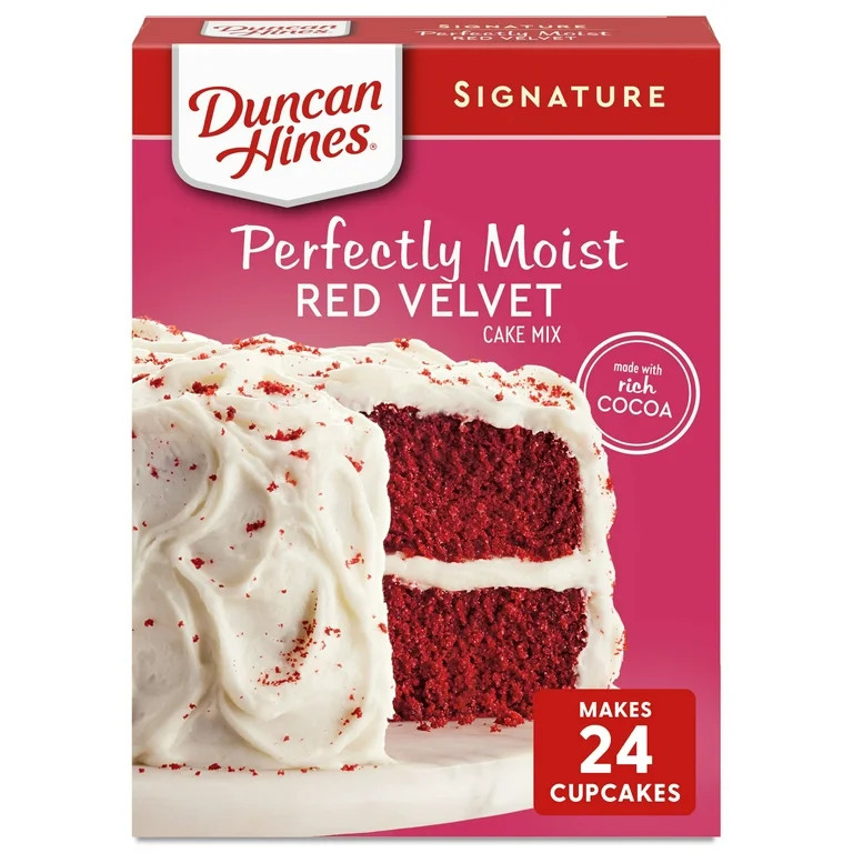 Duncan Hines Perfectly Moist Red Velvet Cake Mix, 15.25 oz - Walmart.com | Walmart (US)