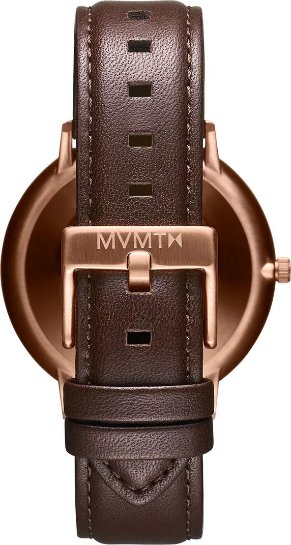 MVMT Legacy Slim Leather Strap Watch, 42mm | Nordstrom | Nordstrom