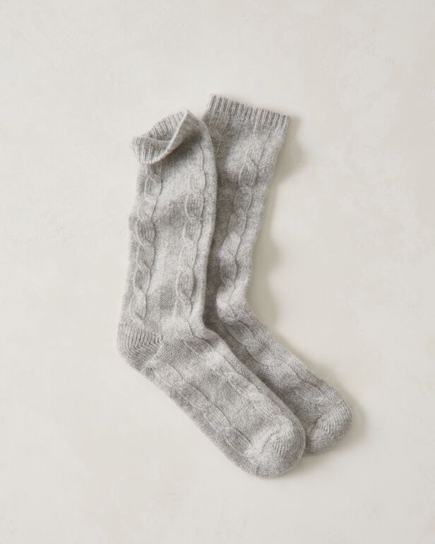 Cashmere Cable Knit Socks | Haven Well Within