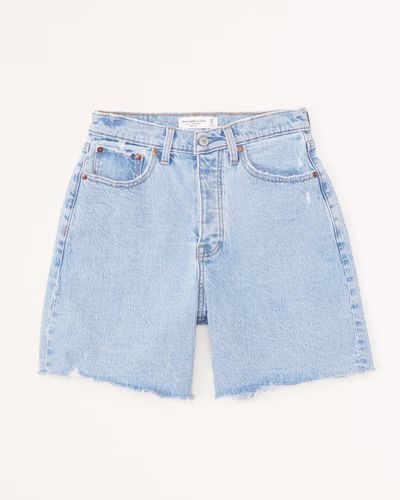 Curve Love High Rise 7 Inch Dad Shorts | Abercrombie & Fitch (US)