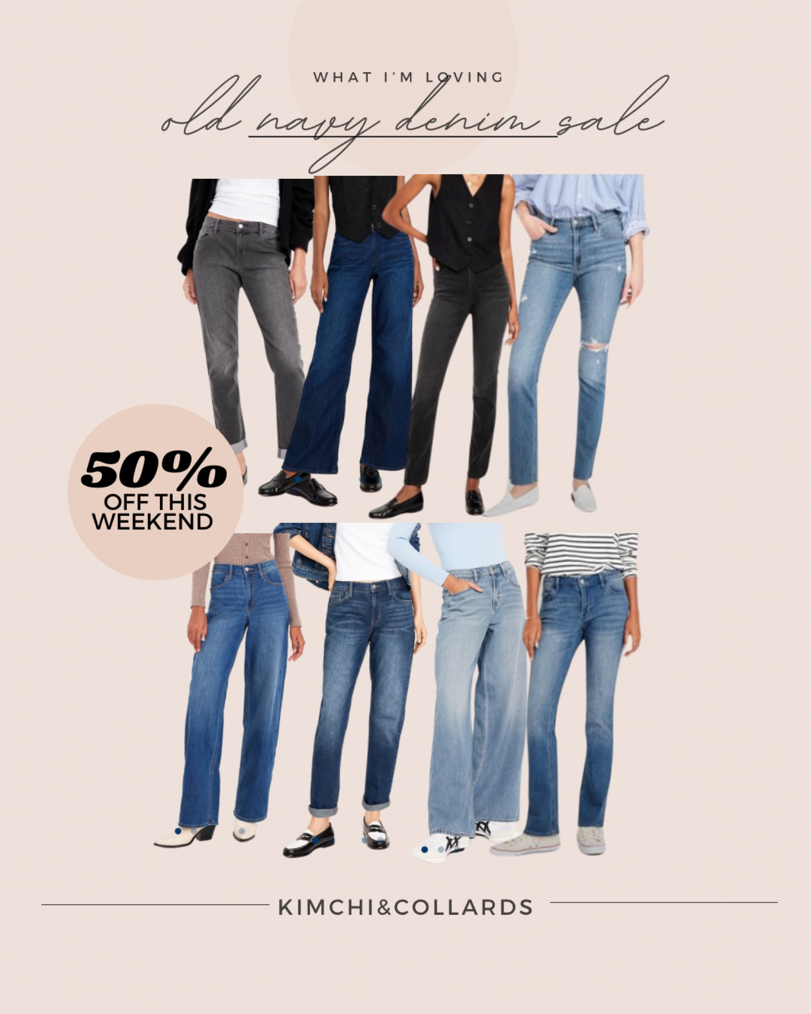 50% off old navy denim this weekend only! Sizes in most pair through 30. #old navy 

#LTKFindsUnder50 #LTKSaleAlert #LTKPlusSize