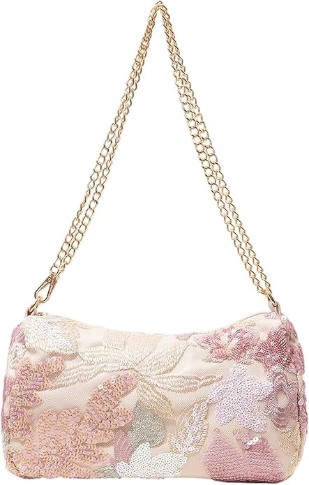 SHENHE Women's Flower Sequin Embroidered Sparkly Shoulder Bag Evening Bridal Wedding Purse | Amazon (US)