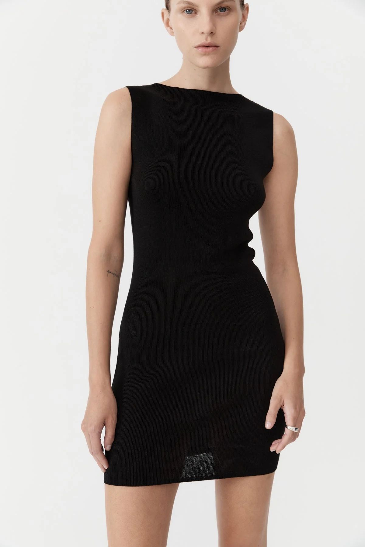 Vas Knit Mini Dress - Black | St. Agni