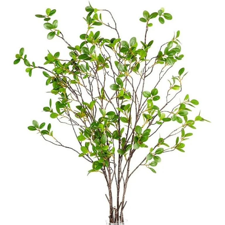 3 Pack Artificial Greenery Stems Branches for Vase Fake Ficus Stems Faux Stems(45"/Branches) (Gre... | Walmart (US)