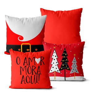 Kit 4 capas de almofadas decorativas natal 42x42 | Shopee (BR)