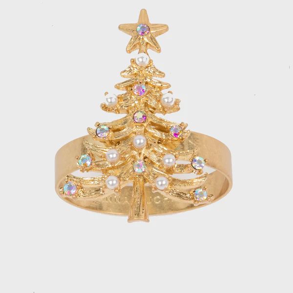 Christmas tree skinny napkin rings, set of four | Joanna Buchanan