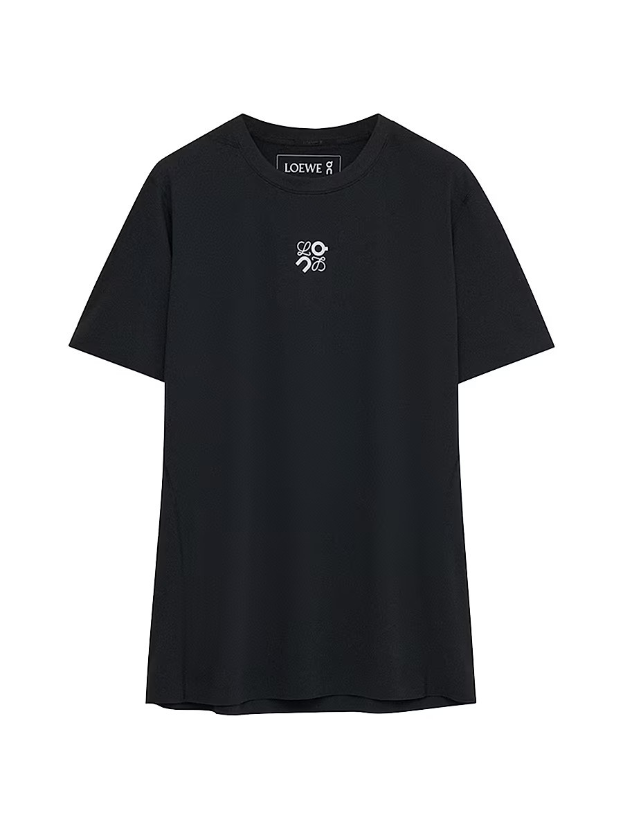 Women's LOEWE x On Active Short-Sleeve T-Shirt - Black - Size Large | Saks Fifth Avenue