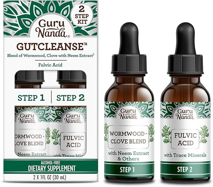 GuruNanda Gutcleanse 2-Step Kit - Dietary Supplement to Help with Digestion - Blend of Fulvic Aci... | Amazon (US)