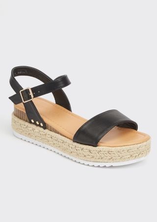 Black Espadrille Wedge Platform Sandals | rue21