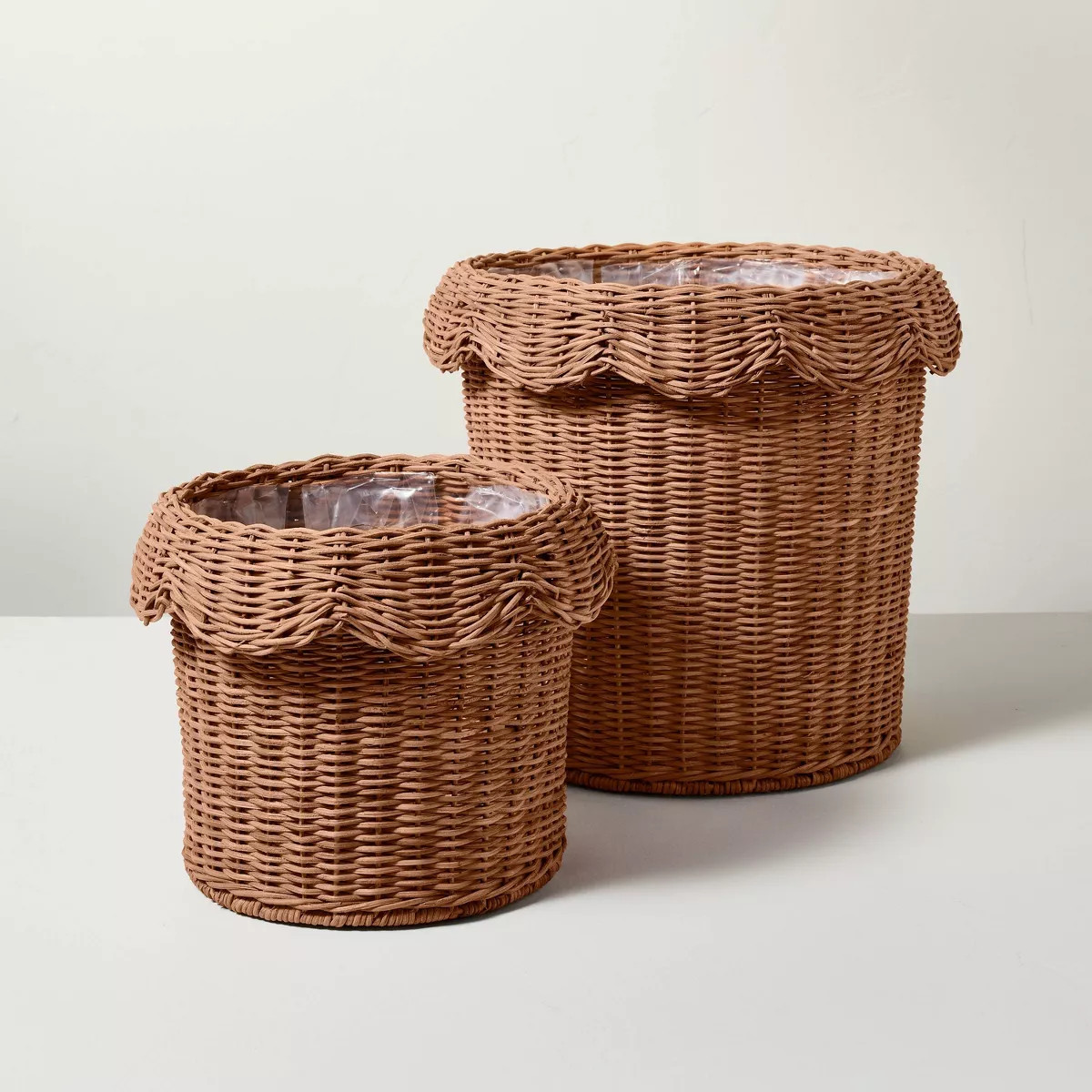 Scalloped Rattan Planter Basket - Hearth & Hand™ with Magnolia | Target