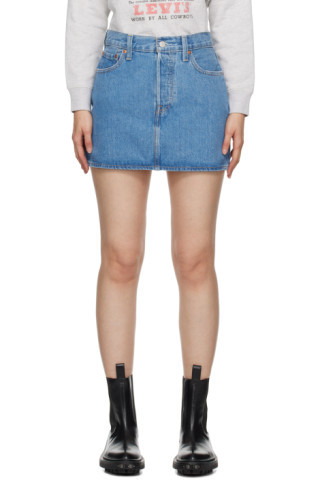 Levi's - Blue Icon Denim Miniskirt | SSENSE