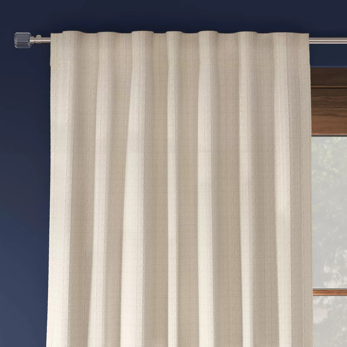 Blackout Textured Plaid Curtain Panels - Threshold™ | Target