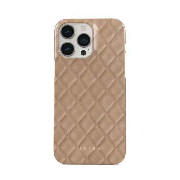 Simply Cream- Quilted iPhone 14 Pro Max Case | BURGA