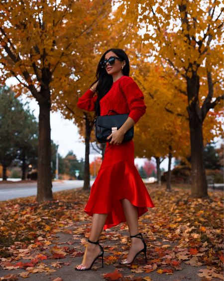 Affordable fall / holiday outfit ideas
Walmart Scoop red dress wearing an XS
Walmart red chunky sweater wearing an XS
Walmart black bag
@walmart @WalmartFashion #WalmartPartner #WalmartFashion

#LTKfindsunder50 #LTKHolidaySale #LTKfindsunder100
