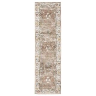 Harmony Clay 2 ft. x 7 ft. Indoor Machine Washable Runner Rug | The Home Depot