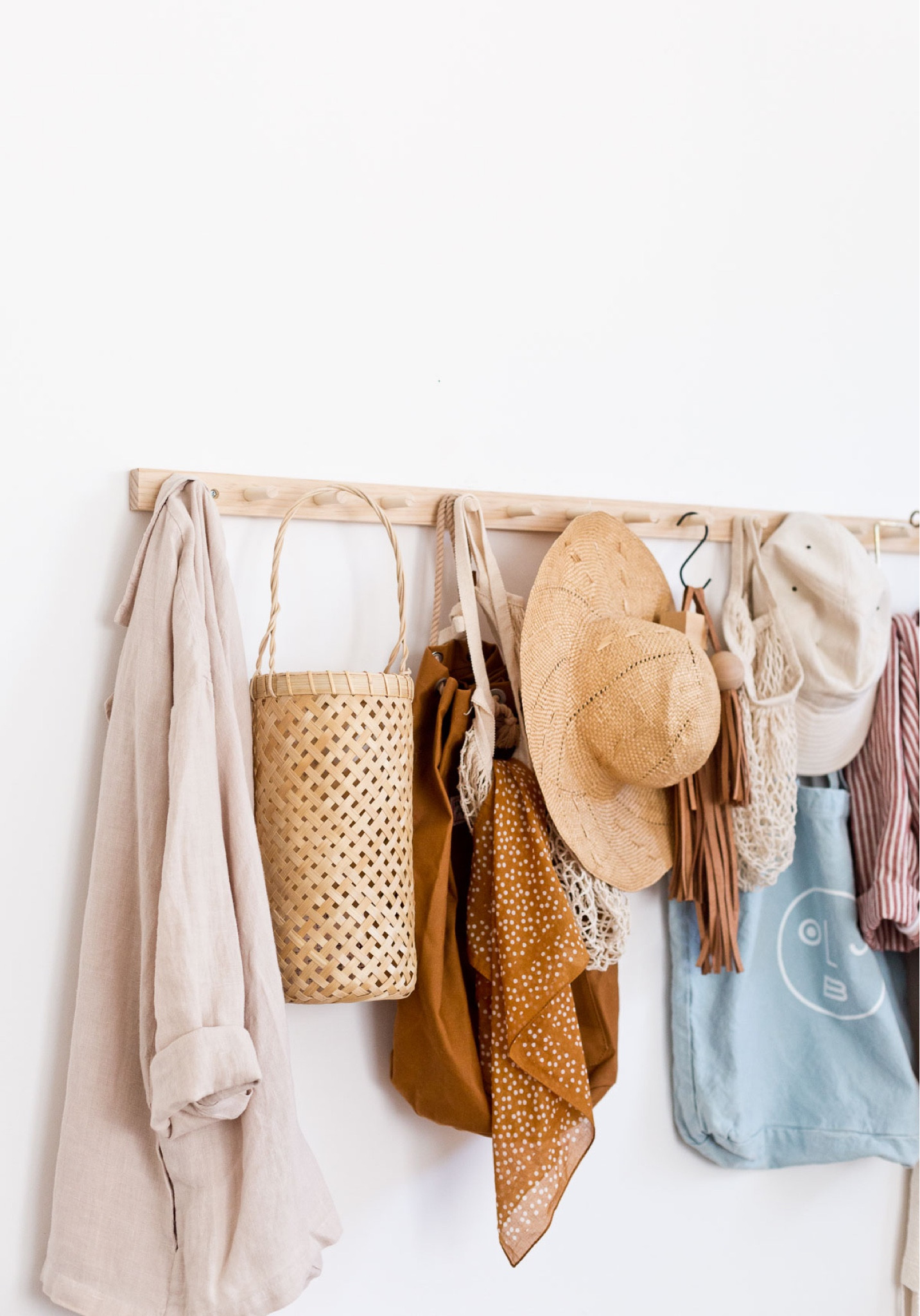 I have used modern wood peg rails in our last three homes bc they look good and are a great space saving option for hanging storage. Typically, they’re budget friendly too. Wall organizer - organization - wall hooks -pegrail

#LTKhome #LTKunder50 #LTKstyletip