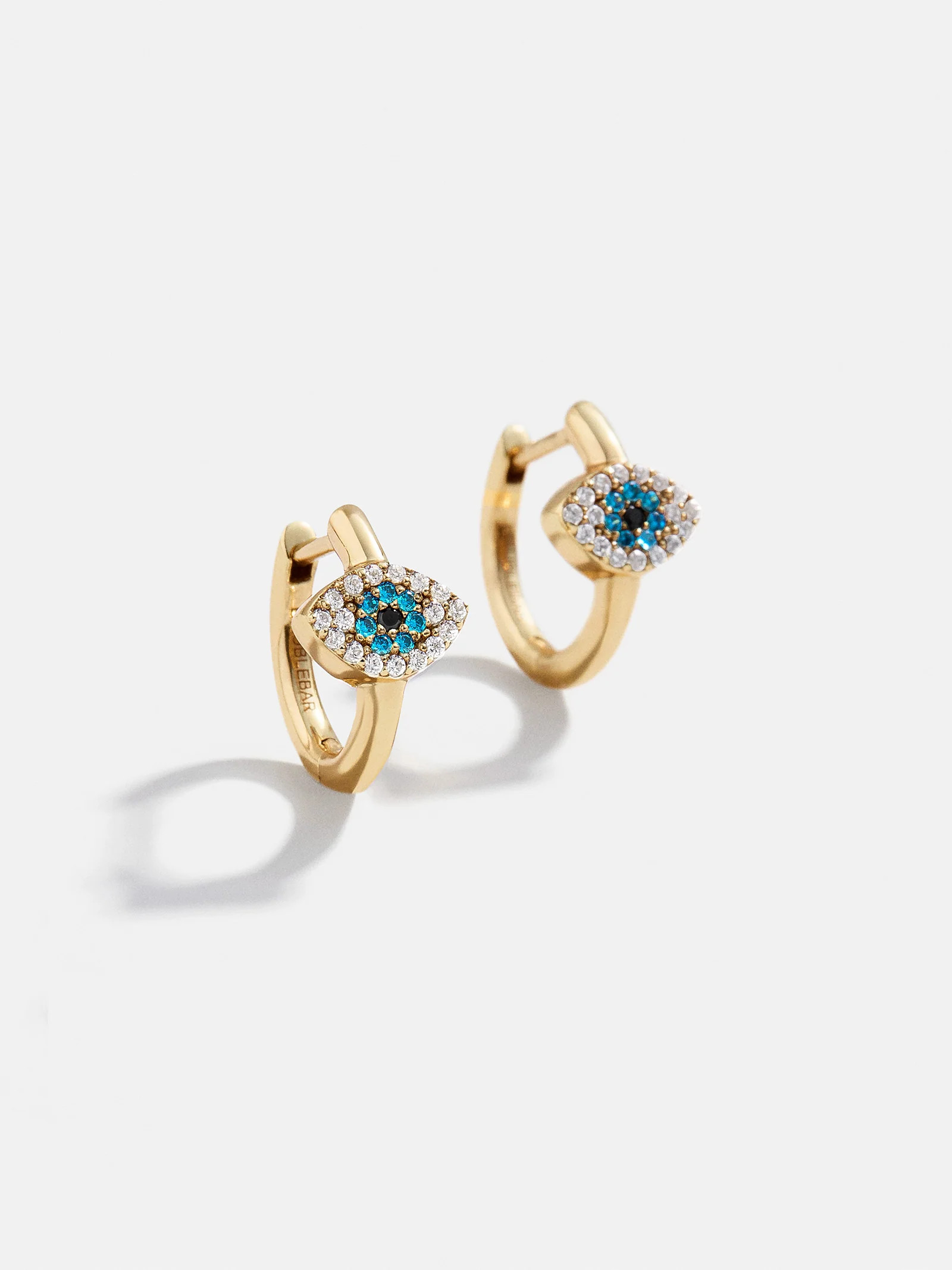 18K Gold Vermeil Evil Eye Earrings - Pavé Evil Eye | BaubleBar