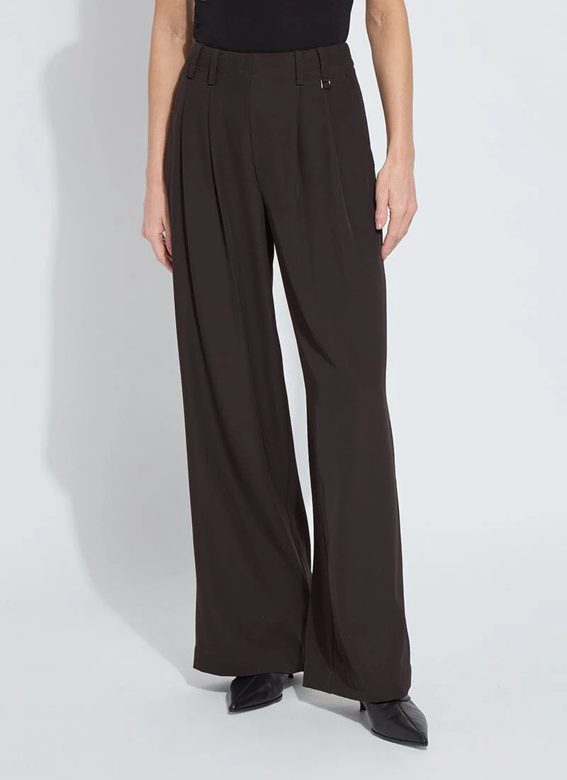Darcy Pleated Wide Leg Trouser (32" Inseam) | Lysse NY