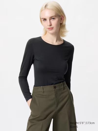 HEATTECH Crew Neck T-Shirt | UNIQLO (UK)