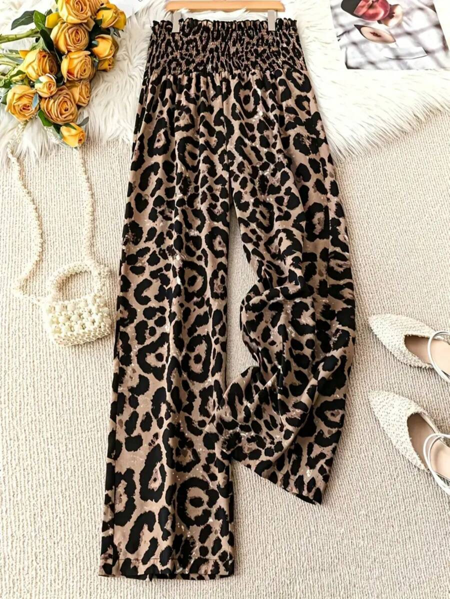 Elegant And Casual Summer Leopard Print Pants That Showcase Temperament | SHEIN
