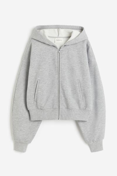 Hooded Jacket - Light gray melange - Ladies | H&M US | H&M (US + CA)