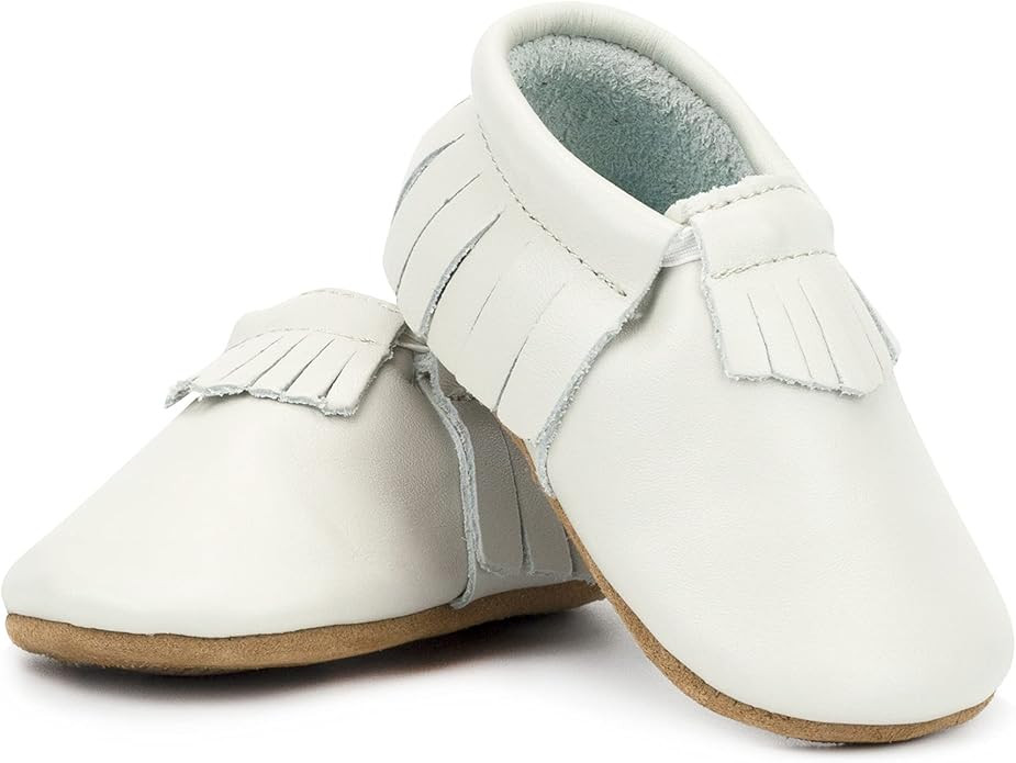 Zutano Unisex Baby Leather Moccasins with Fringe and Gripper Soles, Soft-Sole Stay-On Baby Moccas... | Amazon (US)