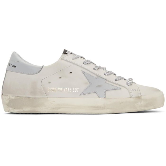 Golden Goose Off-White and Grey Superstar Sneakers | SSENSE 