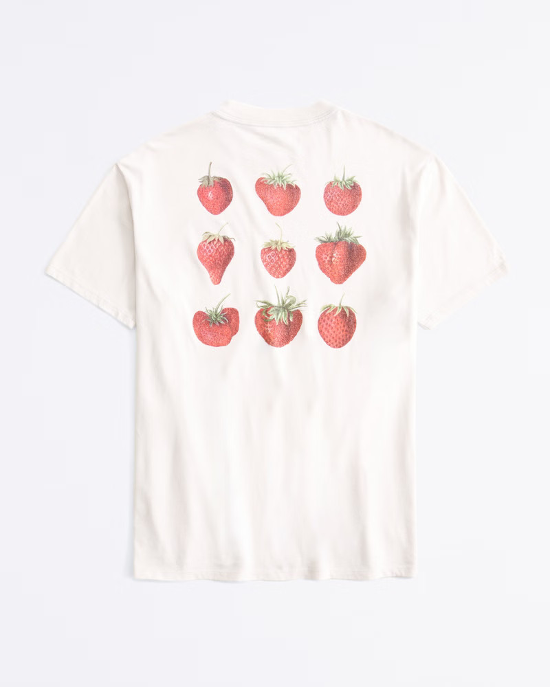Women's Oversized Strawberries Graphic Tee | Women's New Arrivals | Abercrombie.com | Abercrombie & Fitch (US)