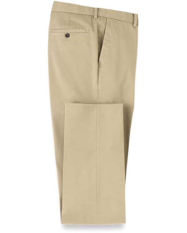 Paul Fredrick Men's Non-Iron Cotton Stretch Twill Flat Front Pant | Amazon (US)